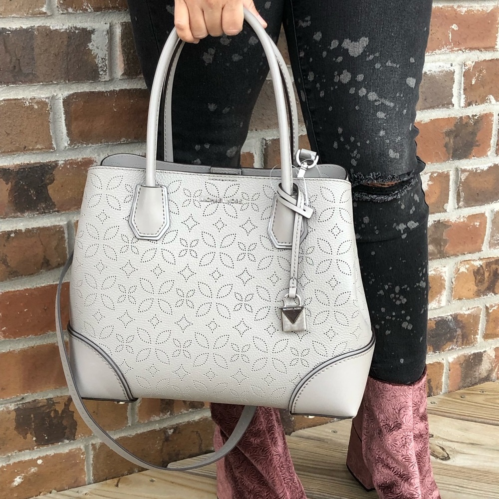 NWT Michael Kors Satchel pearl grey - Picture 3 of 8